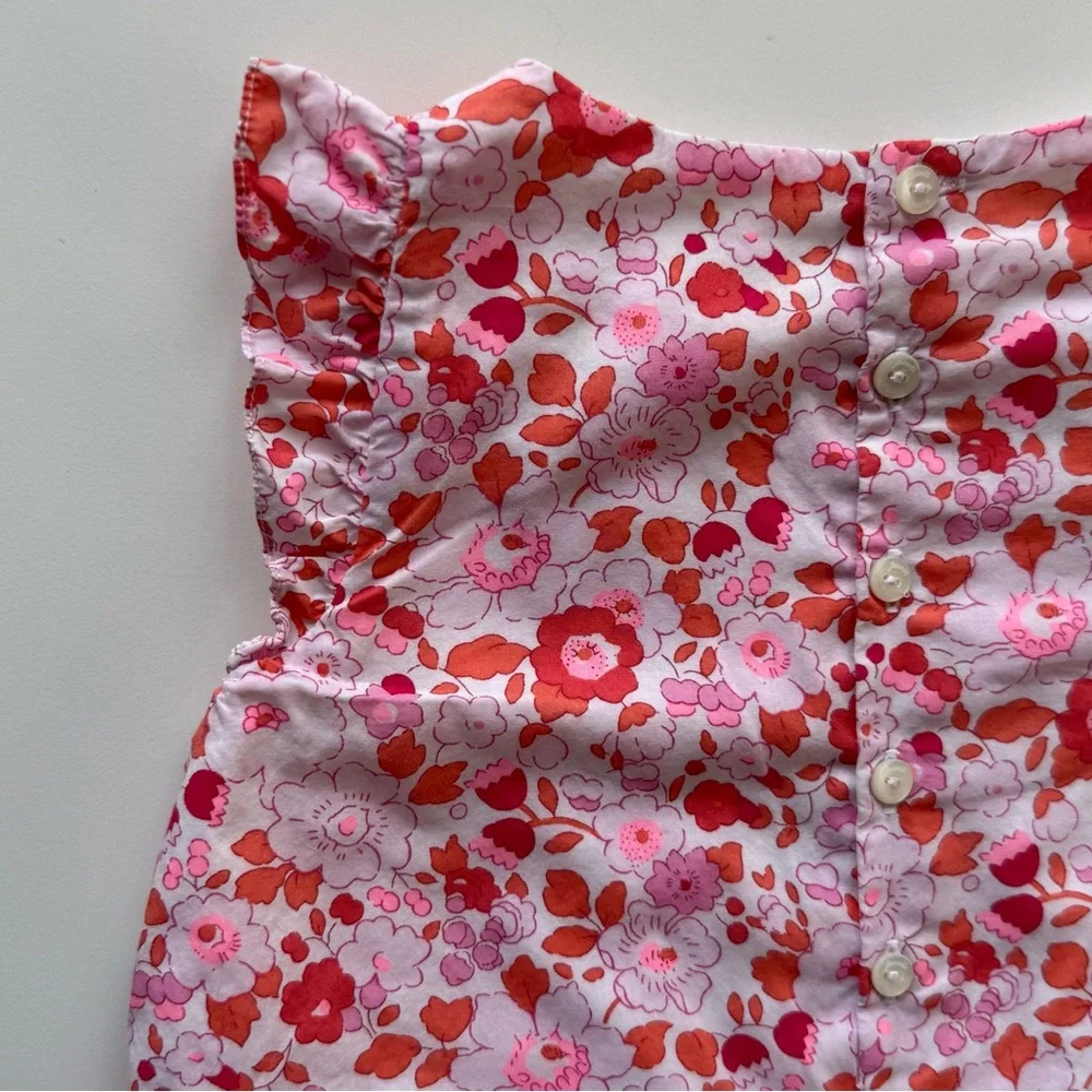 Jacadi Baby Girl Romper in Floral Liberty Fabric - Size 12M - Picture 12 of 14